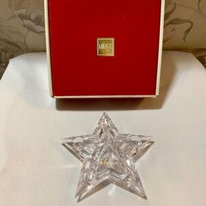 Mikasa Clear Crystal Star 5 Taper Candle Holder / Centerpiece in Original Box